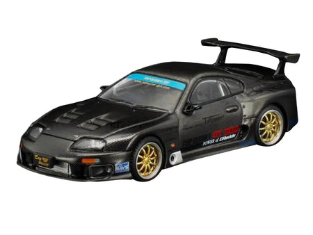 Toyota Supra "Top Secret" GT300 RHD (Right Hand Drive) Black Carbon "Thailand Diecast Expo 2026" 1/64 Diecast Model Car by Pop Race-Pop Race-ModelCars.com