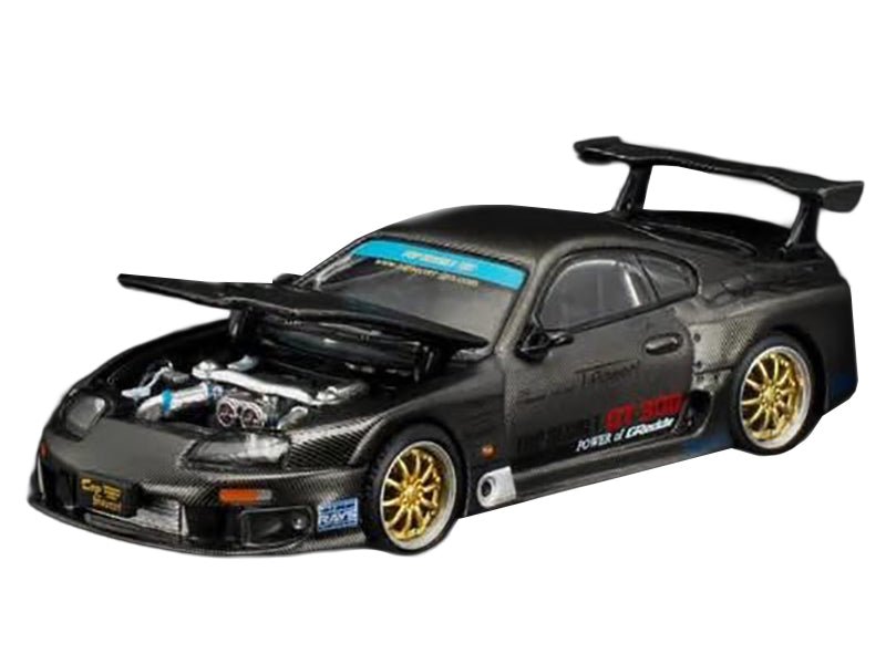 Toyota Supra "Top Secret" GT300 RHD (Right Hand Drive) Black Carbon "Thailand Diecast Expo 2026" 1/64 Diecast Model Car by Pop Race-Pop Race-ModelCars.com