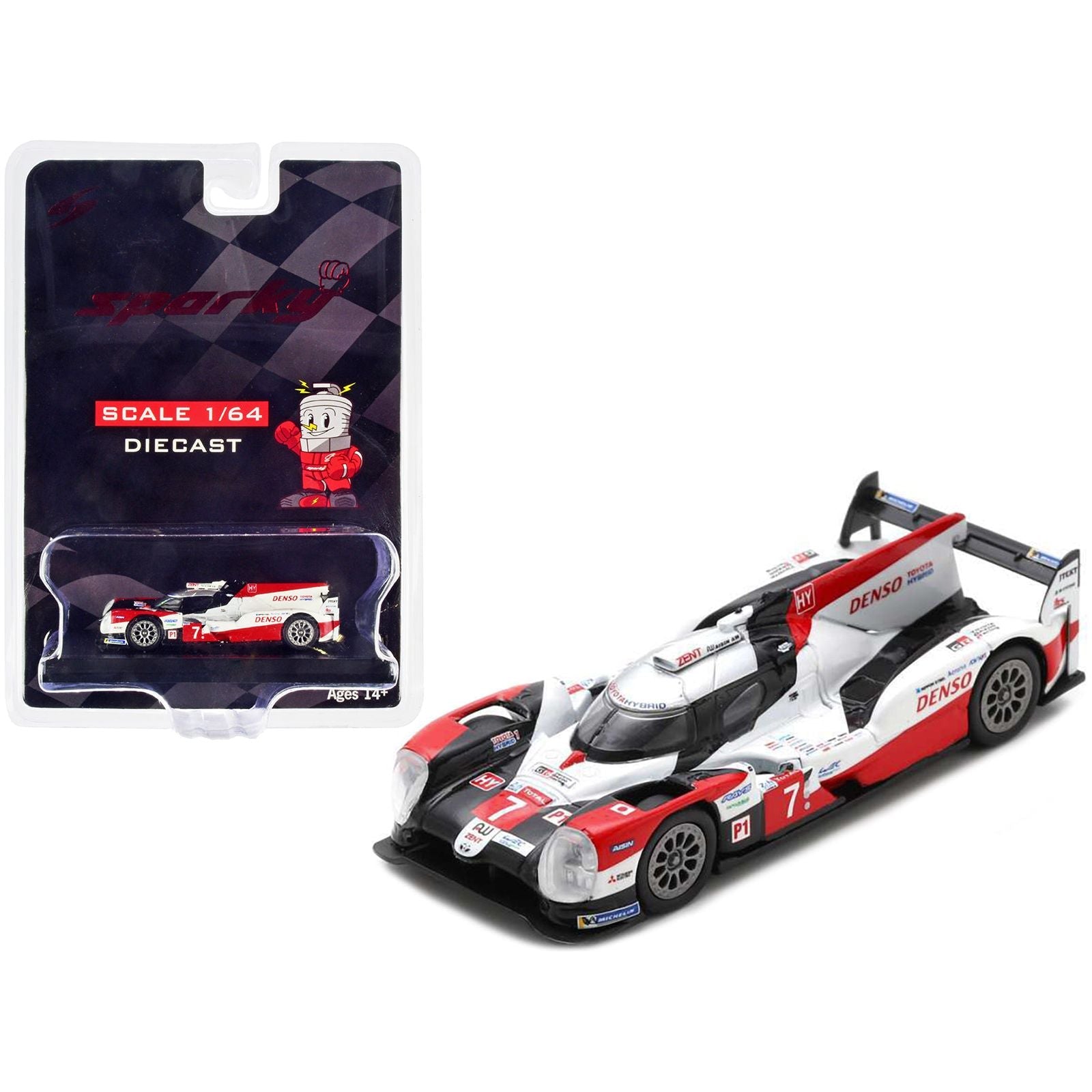 Toyota TS050 Hybrid 7 Mike Conway - Kamui Kobayashi - Jose Maria Lopez Toyota Gazoo Racing 3rd Place 24 Hours of Le Mans (2020) 1/64 Diecast Model Car by Sparky - Sparky - ModelCars.com