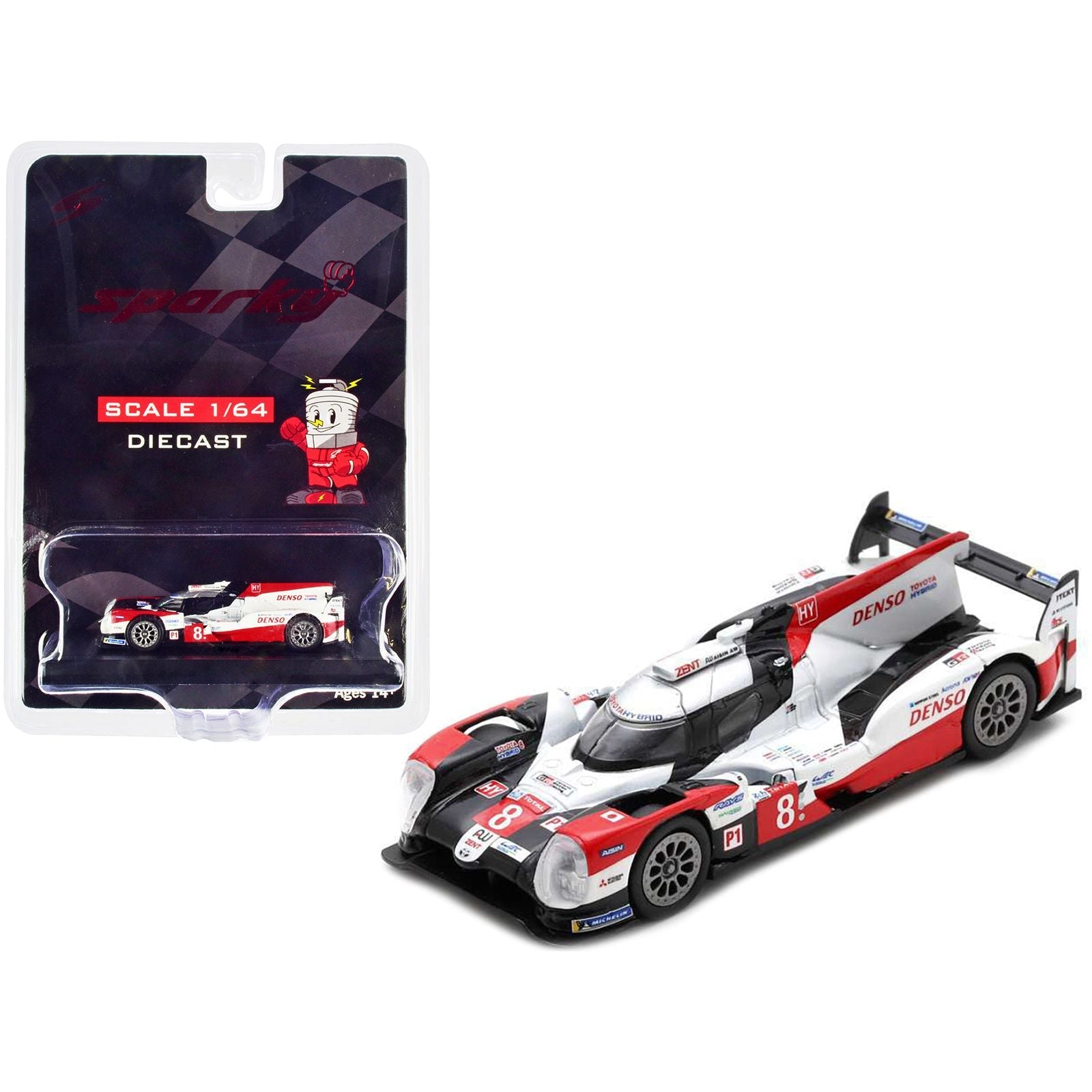 Toyota TS050 Hybrid 8 Sebastien Buemi - Brendon Hartley - Kazuki Nakajima Toyota Gazoo Racing Winner 24 Hours of Le Mans (2020) 1/64 Diecast Model Car by Sparky - Sparky - ModelCars.com