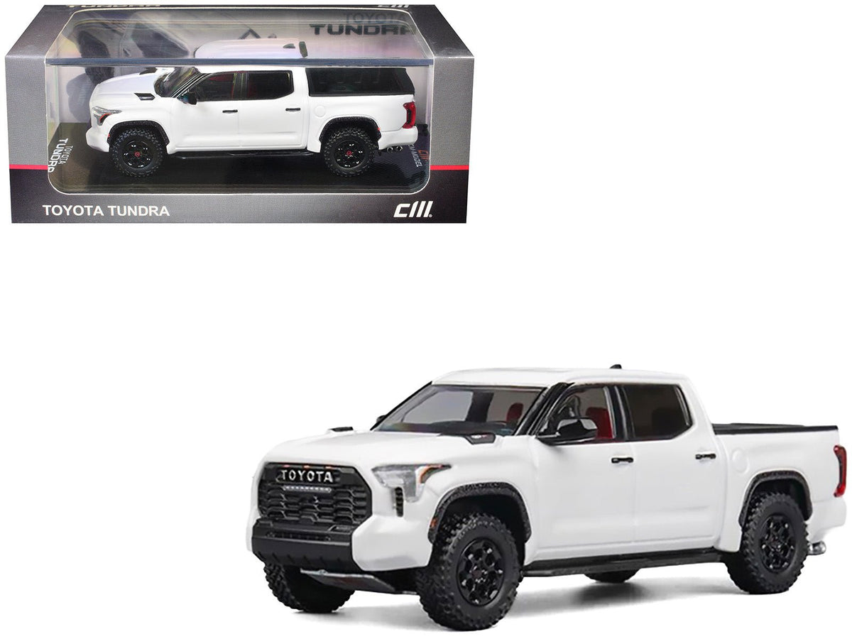 Toyota Tundra Pickup Truck White 1/64 Diecast Model Car by CM Model-CM Models-ModelCars.com