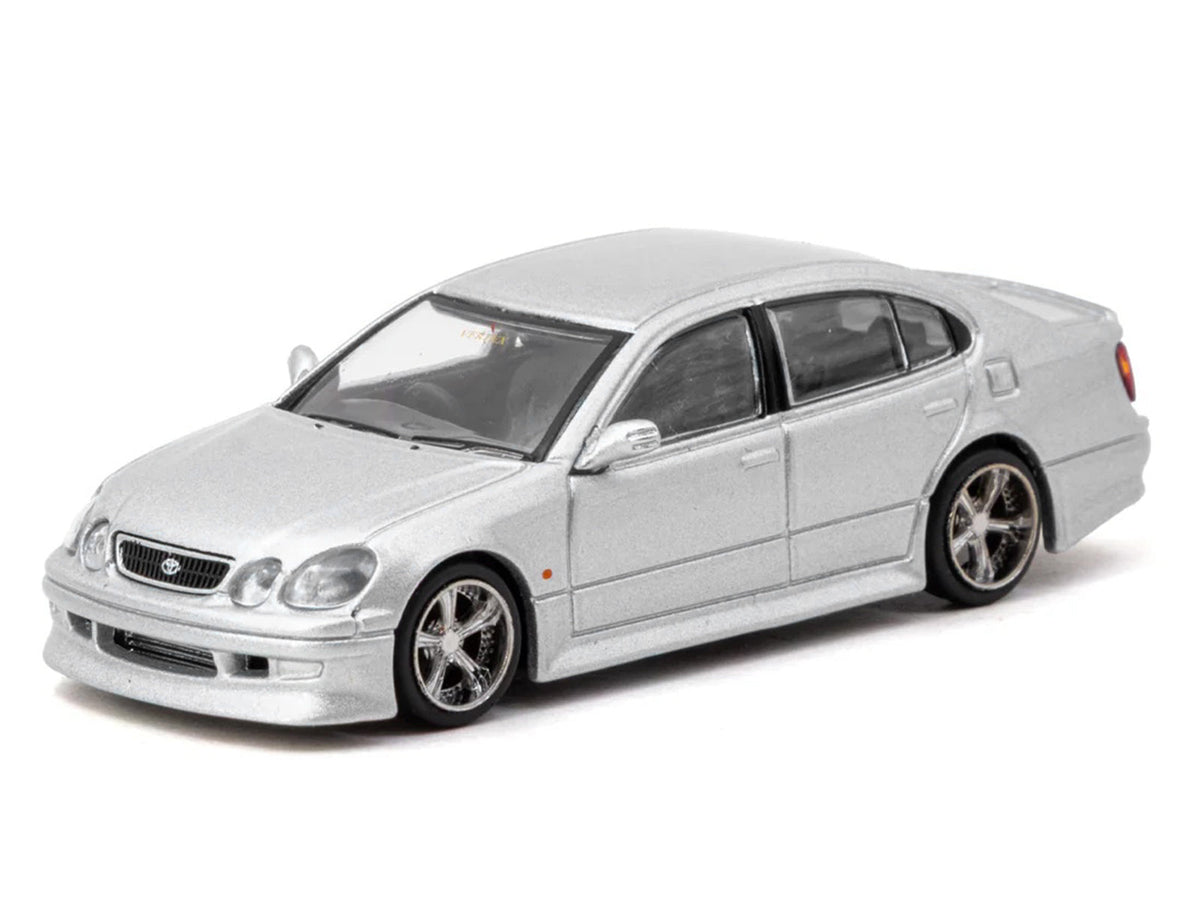Toyota Vertex Aristo JZS161 RHD (Right Hand Drive) Silver Metallic "Global64" Series 1/64 Diecast Model Car by Tarmac Works-Tarmac Works-ModelCars.com