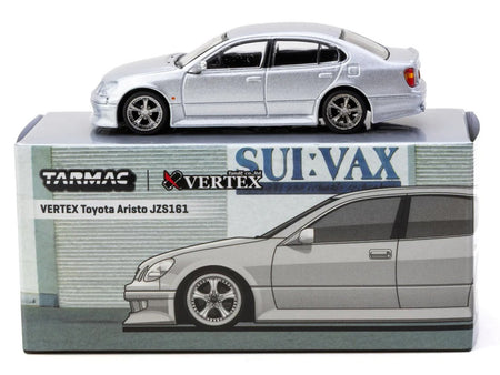 Toyota Vertex Aristo JZS161 RHD (Right Hand Drive) Silver Metallic "Global64" Series 1/64 Diecast Model Car by Tarmac Works-Tarmac Works-ModelCars.com