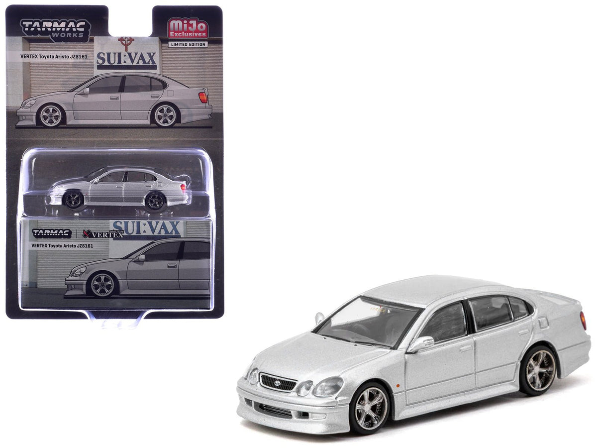 Toyota Vertex Aristo JZS161 RHD (Right Hand Drive) Silver Metallic "Global64" Series 1/64 Diecast Model Car by Tarmac Works-Tarmac Works-ModelCars.com