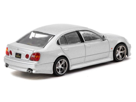 Toyota Vertex Aristo JZS161 RHD (Right Hand Drive) Silver Metallic "Global64" Series 1/64 Diecast Model Car by Tarmac Works-Tarmac Works-ModelCars.com