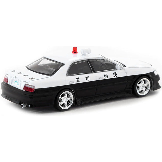 Toyota Vertex Chaser JZX100 RHD (Right Hand Drive) Japanese Police Black and White "Global64" Series 1/64 Diecast Model Car by Tarmac Works - Tarmac Works - ModelCars.com