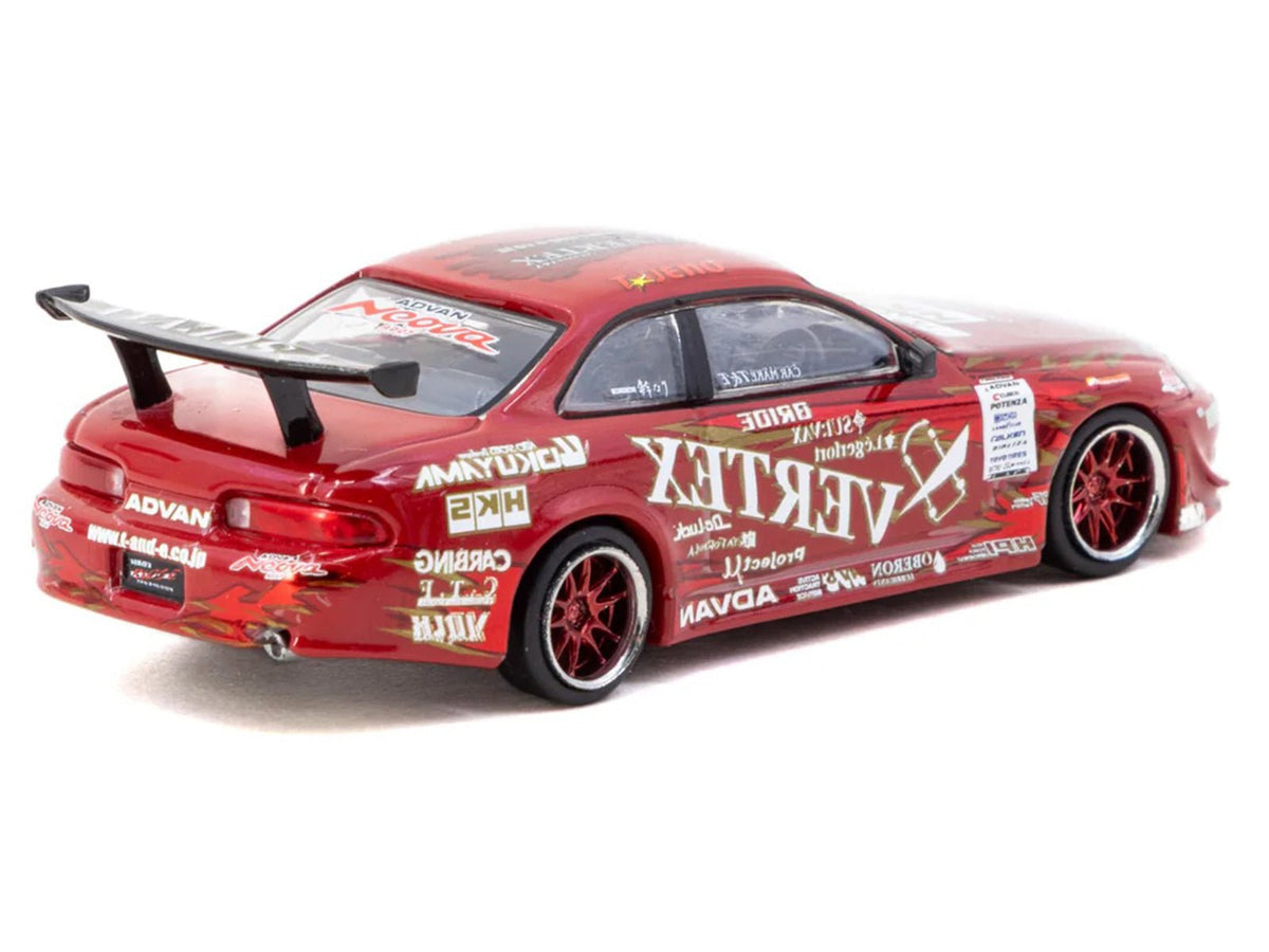 Toyota VERTEX Ridge TE3005 Soarer RHD (Right Hand Drive) Red Metallic with Graphics and Tarmac Cards "Global64" Series 1/64 Diecast Model Car by Tarmac Works-Tarmac Works-ModelCars.com