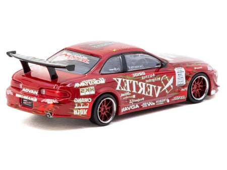 Toyota VERTEX Ridge TE3005 Soarer RHD (Right Hand Drive) Red Metallic with Graphics and Tarmac Cards "Global64" Series 1/64 Diecast Model Car by Tarmac Works-Tarmac Works-ModelCars.com