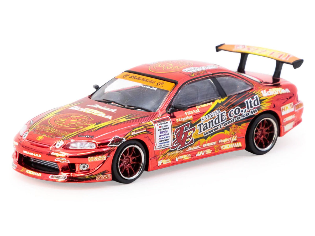 Toyota VERTEX Ridge TE3006 Soarer RHD (Right Hand Drive) Chrome Red with Graphics "Tokyo Auto Salon 2026" "Global64" Series 1/64 Diecast Model Car by Tarmac Works-Tarmac Works-ModelCars.com