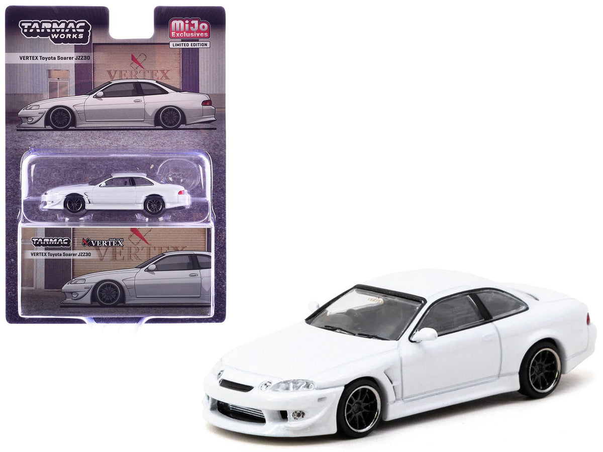 Toyota VERTEX Soarer JZZ30 RHD (Right Hand Drive) White Metallic "Global64" Series 1/64 Diecast Model Car by Tarmac Works-Tarmac Works-ModelCars.com