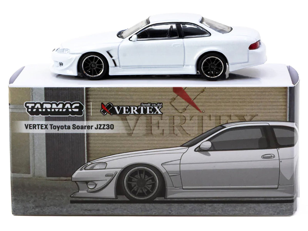 Toyota VERTEX Soarer JZZ30 RHD (Right Hand Drive) White Metallic "Global64" Series 1/64 Diecast Model Car by Tarmac Works-Tarmac Works-ModelCars.com