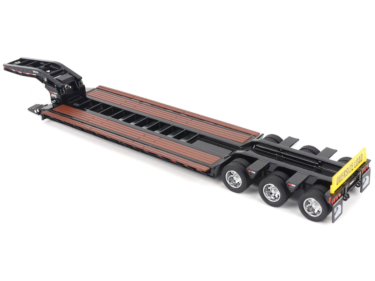 Trail King TK120 Hydraulic Detachable Gooseneck Lowboy Trailer Black (Outrigger Version) "Transport Series" 1/50 Diecast Model by Diecast Masters-Diecast Masters-ModelCars.com