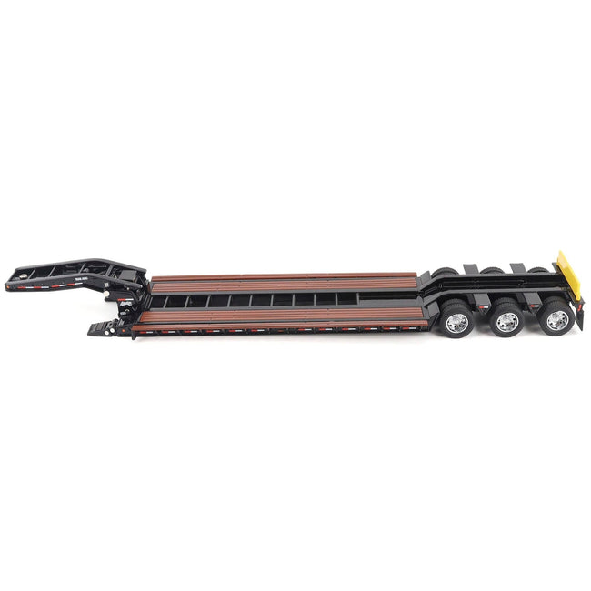Trail King TK120 Hydraulic Detachable Gooseneck Lowboy Trailer Black (Outrigger Version) "Transport Series" 1/50 Diecast Model by Diecast Masters-Diecast Masters-ModelCars.com