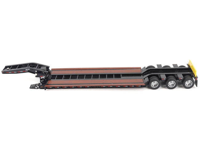 Trail King TK120 Hydraulic Detachable Gooseneck Lowboy Trailer Black (Regular Version) "Transport Series" 1/50 Diecast Model by Diecast Masters-Diecast Masters-ModelCars.com