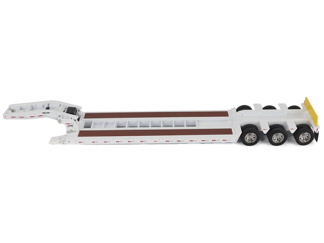 Trail King TK120 Hydraulic Detachable Gooseneck Lowboy Trailer White (Regular Version) "Transport Series" 1/50 Diecast Model by Diecast Masters-Diecast Masters-ModelCars.com