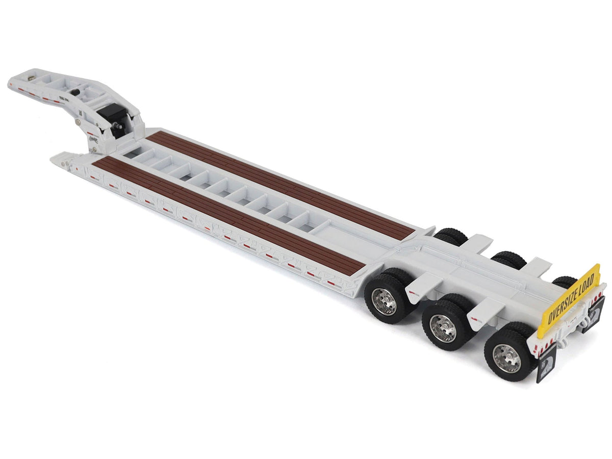Trail King TK120 Hydraulic Detachable Gooseneck Lowboy Trailer White (Regular Version) "Transport Series" 1/50 Diecast Model by Diecast Masters-Diecast Masters-ModelCars.com