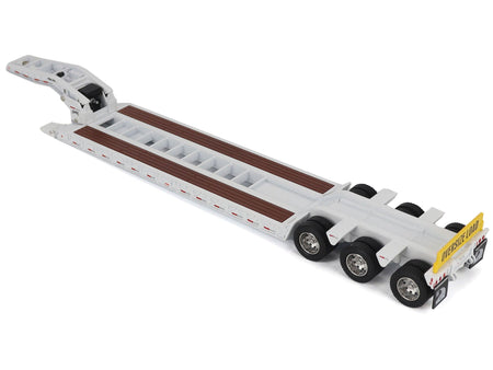 Trail King TK120 Hydraulic Detachable Gooseneck Lowboy Trailer White (Regular Version) "Transport Series" 1/50 Diecast Model by Diecast Masters-Diecast Masters-ModelCars.com