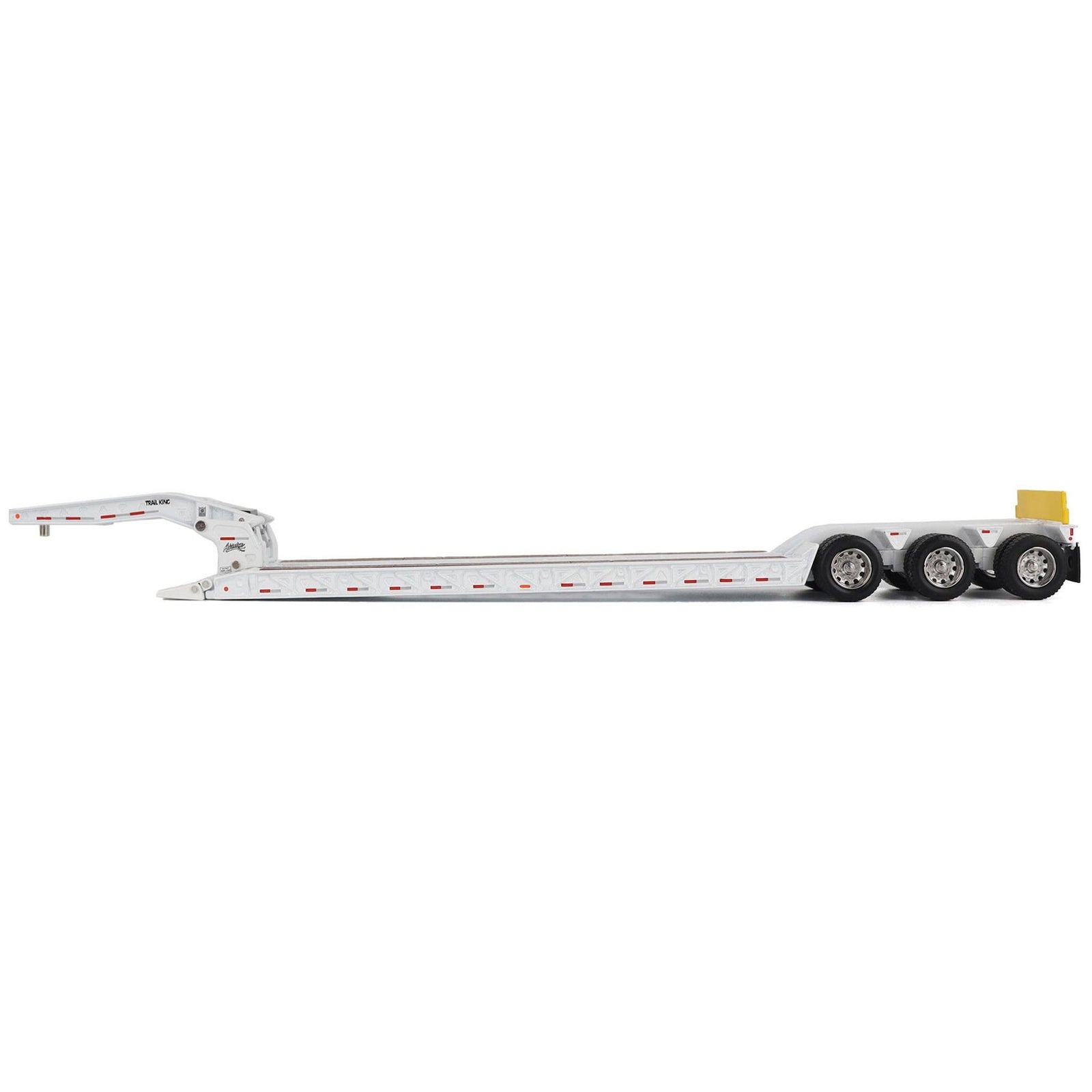 Trail King TK120 Hydraulic Detachable Gooseneck Lowboy Trailer White (Regular Version) "Transport Series" 1/50 Diecast Model by Diecast Masters - Diecast Masters - ModelCars.com