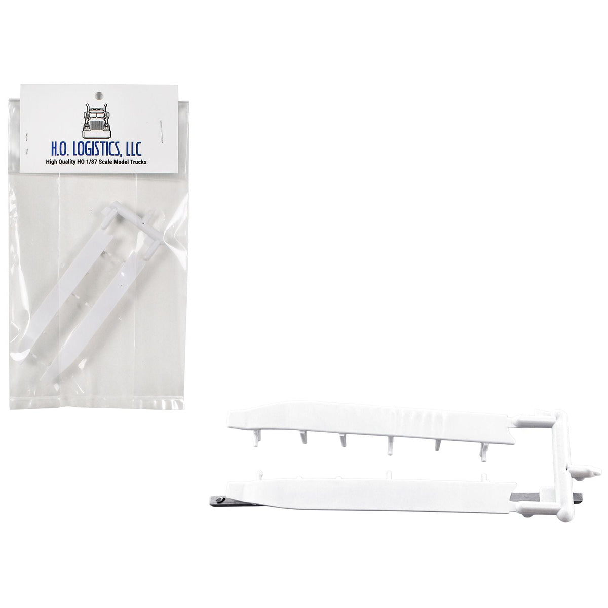 Trailer Wind Skirts for 53' Dry Vans White 1/87 (HO) Plastic Model Car by HO Logistics-HO Logistics Replicas-ModelCars.com
