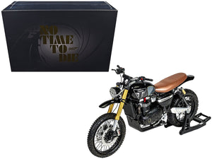 Triumph Scrambler 1200 XE Motorcycle Black (Dirty Version) James Bond 007 "No Time to Die" (2021) Movie Diecast Model Car by Corgi