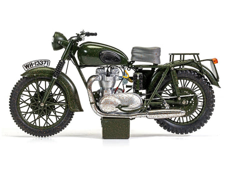 Triumph TR6 Trophy Motorcycle Dark Green (Weathered) "The Great Escape" (1963) Movie Diecast Model by Corgi-Corgi-ModelCars.com