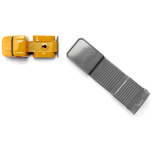 Truck with Low Loader Trailer and Front Loader Yellow Diecast Model by Siku