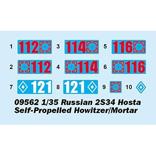 Trumpeter 1/35 Russian 2S34 Hosta Self-Propelled Howitzer/Mortar 09562-Trumpeter-ModelCars.com