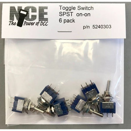TS6S SPST TOGGLE 6/PK - NCE - ModelCars.com