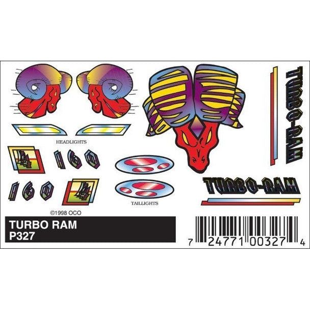 TURBO RAM STICK - ON DECAL - PINECAR - ModelCars.com