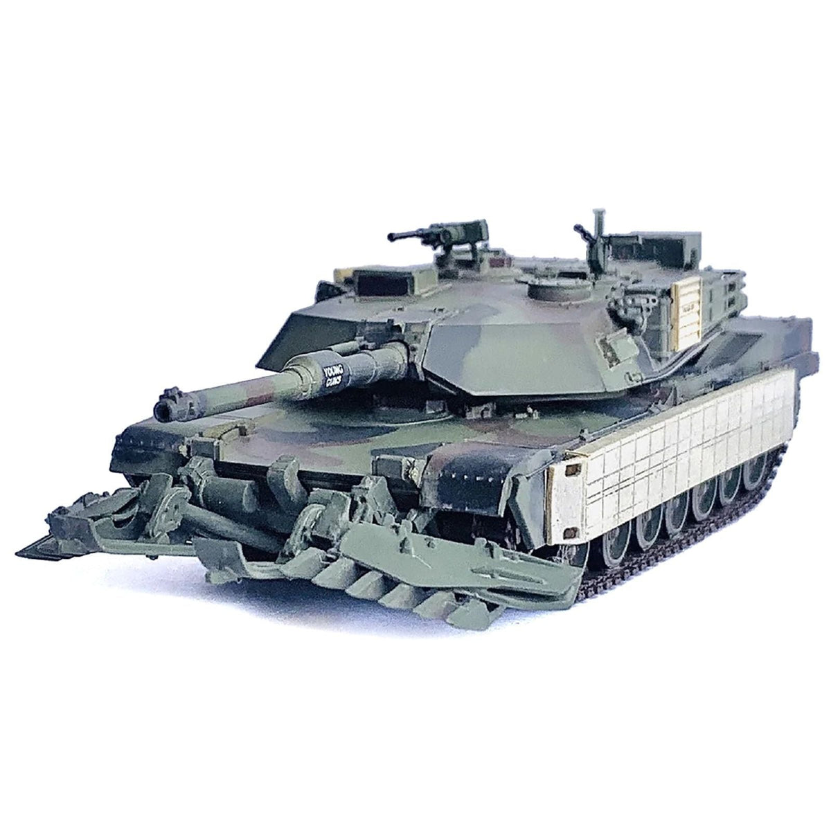 United States M1A1 AIM TUSK (Tank Urban Survival Kit) with Mine Plow (Travel Mode) "United States Marine Corps 8th Tank Battalion II MED Iraq" (2003) Green Camouflage "NEO Dragon Armor" Series 1/72 Plastic Model by Dragon Models-Dragon Models-ModelCars.com