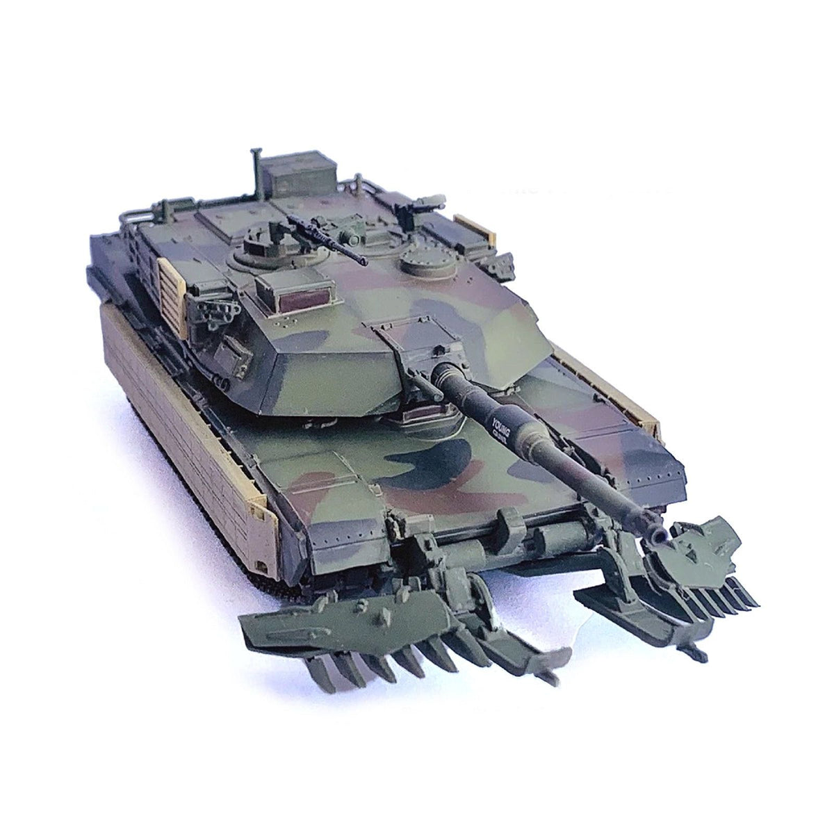 United States M1A1 AIM TUSK (Tank Urban Survival Kit) with Mine Plow (Travel Mode) "United States Marine Corps 8th Tank Battalion II MED Iraq" (2003) Green Camouflage "NEO Dragon Armor" Series 1/72 Plastic Model by Dragon Models - Dragon Models - ModelCars.com