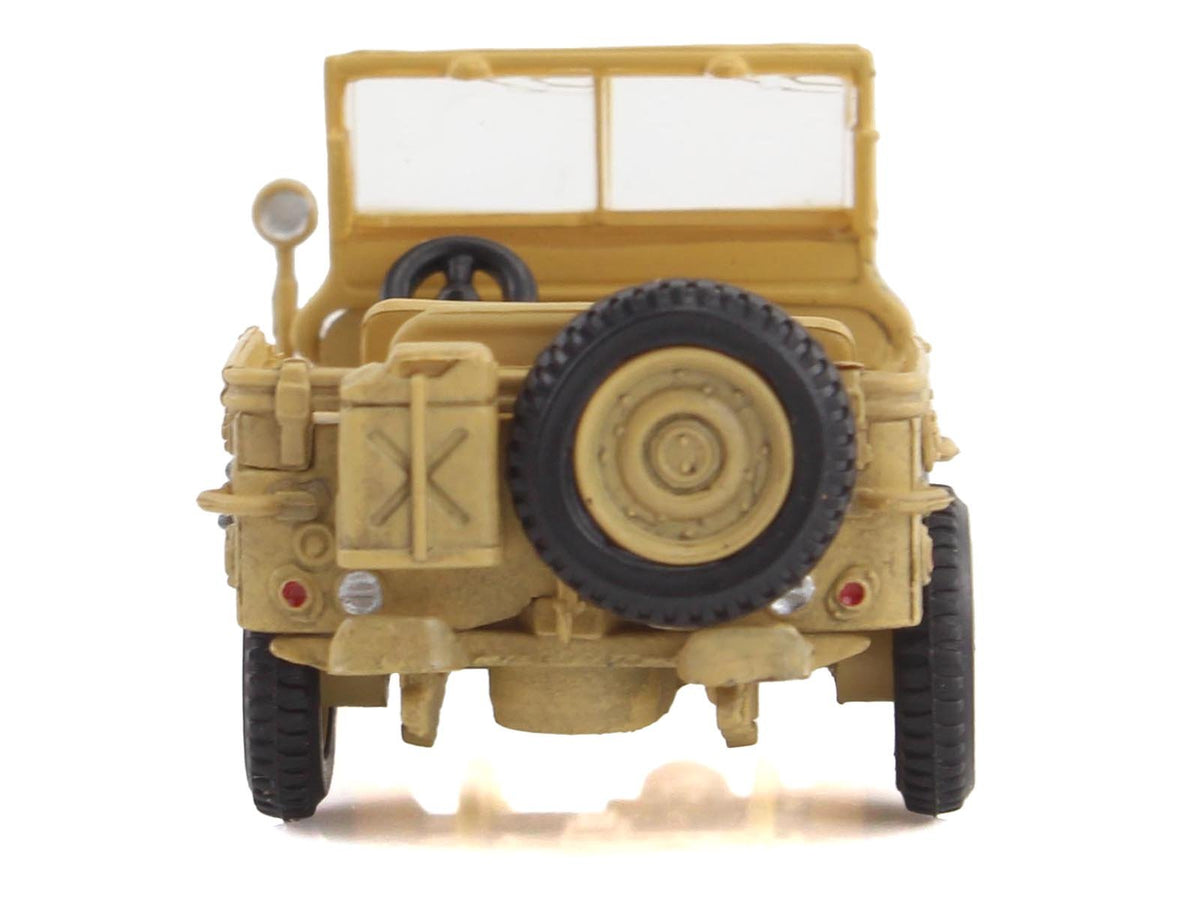 U.S. 1/4 ton Military Vehicle Desert Sand "British 8th Army Gen. Bernard Montgomery Sicily" (1943) Royal Army "Ground Power Series" 1/72 Diecast Model by Hobby Master-Hobby Master-ModelCars.com