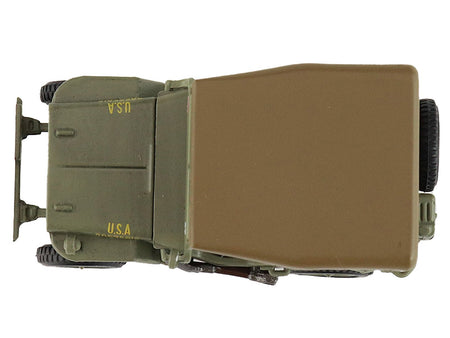 U.S. 1/4 ton Military Vehicle Olive Drab "Gen. Douglas MacArthur Leyte WWII" (1945) United States Army "Ground Power Series" 1/72 Diecast Model by Hobby Master-Hobby Master-ModelCars.com