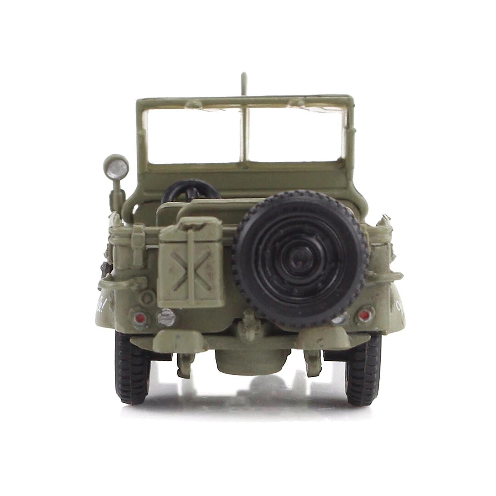 U.S. 1/4 ton Military Vehicle Olive Drab "Gen. George Patton US 3rd Army War Eagle" (1945) United States Army "Ground Power Series" 1/72 Diecast Model by Hobby Master - Hobby Master - ModelCars.com