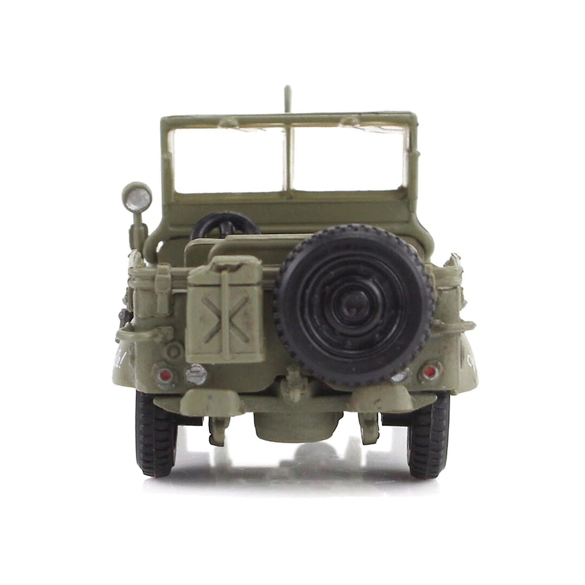 U.S. 1/4 ton Military Vehicle Olive Drab "Gen. George Patton US 3rd Army War Eagle" (1945) United States Army "Ground Power Series" 1/72 Diecast Model by Hobby Master-Hobby Master-ModelCars.com