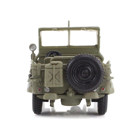 U.S. 1/4 ton Military Vehicle Olive Drab "Gen. George Patton US 3rd Army War Eagle" (1945) United States Army "Ground Power Series" 1/72 Diecast Model by Hobby Master-Hobby Master-ModelCars.com