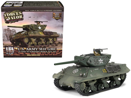 U.S. Army M10 GMC Tank "702nd Tank Destroyer Battalion Normandy France" (1944) United States Army "Mini AFV" Series 1/64 Diecast Model by Forces of Valor-Forces Of Valor-ModelCars.com