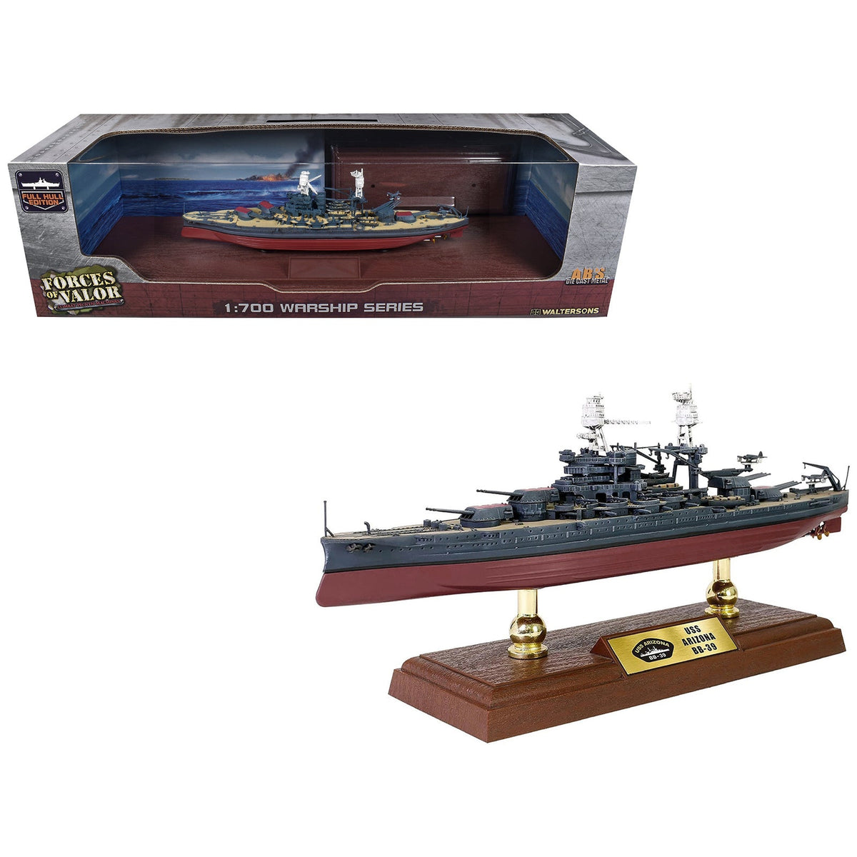 USS Arizona (BB-39) Pennsylvania-Class Battleship United States Navy "Full Hull Edition" Series 1/700 Diecast Model by Forces of Valor-Bless Wing-ModelCars.com