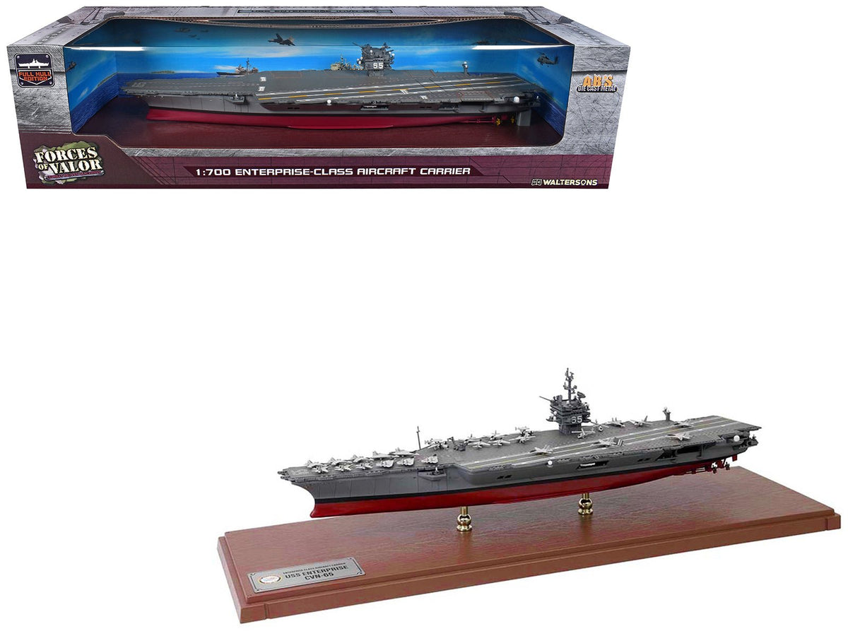 USS Enterprise (CVN-65) Enterprise-Class Aircraft Carrier United States Navy "Full Hull Edition" Series 1/700 Diecast Model by Forces of Valor-Bless Wing-ModelCars.com