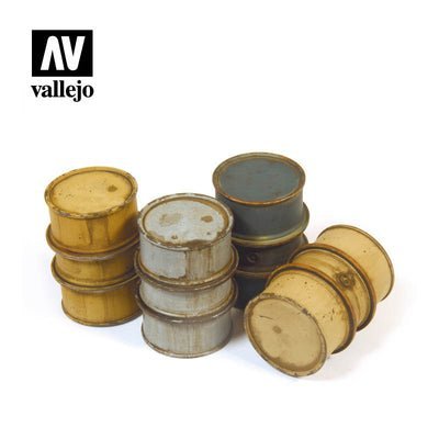 Vallejo GERMAN FUEL DRUMS #1-Vallejo-ModelCars.com