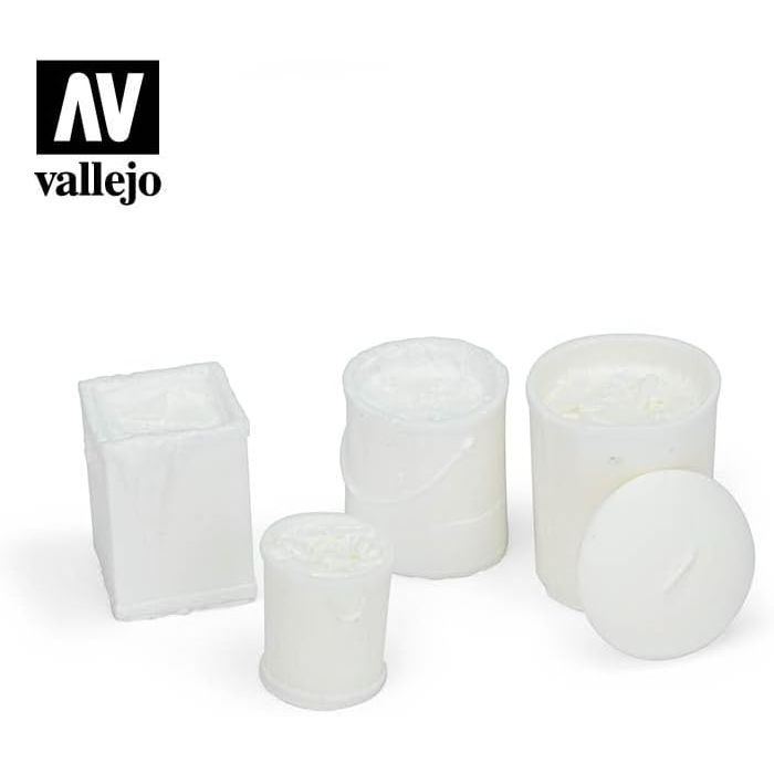 Vallejo Scenics - Assorted Garbage Bins (no. 2) - Vallejo - ModelCars.com