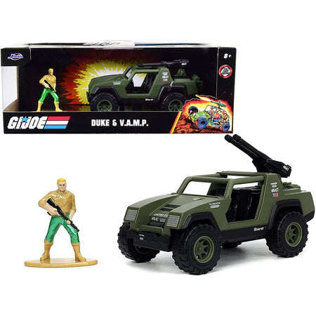 V.A.M.P. Olive Green and Duke Diecast Figurine "G.I. Joe" "Hollywood Rides" Series 1/32 Diecast Model Car by Jada-Jada-ModelCars.com