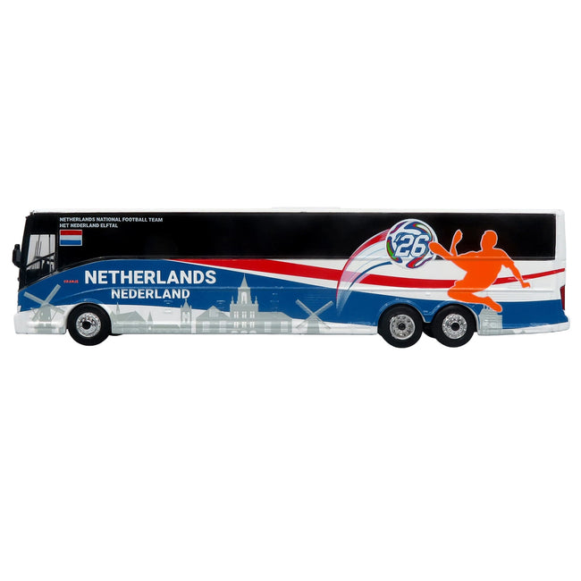 Van Hool CX-45 Coach Bus "Netherlands National Football Team" White with Graphics "International Federation of the Global Game" Series Limited Edition to 504 pieces Worldwide 1/87 (HO) Diecast Model by Iconic Replicas-Iconic Replicas-ModelCars.com