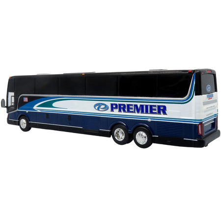 Van Hool TX-45 Motorcoach Bus "Premier Transportation" Blue and Black with Graphics "The Bus and Motorcoach Collection" Limited Edition to 504 pieces Worldwide 1/87 (HO) Diecast Model by Iconic Replicas-Iconic Replicas-ModelCars.com