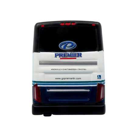 Van Hool TX-45 Motorcoach Bus "Premier Transportation" Blue and Black with Graphics "The Bus and Motorcoach Collection" Limited Edition to 504 pieces Worldwide 1/87 (HO) Diecast Model by Iconic Replicas-Iconic Replicas-ModelCars.com