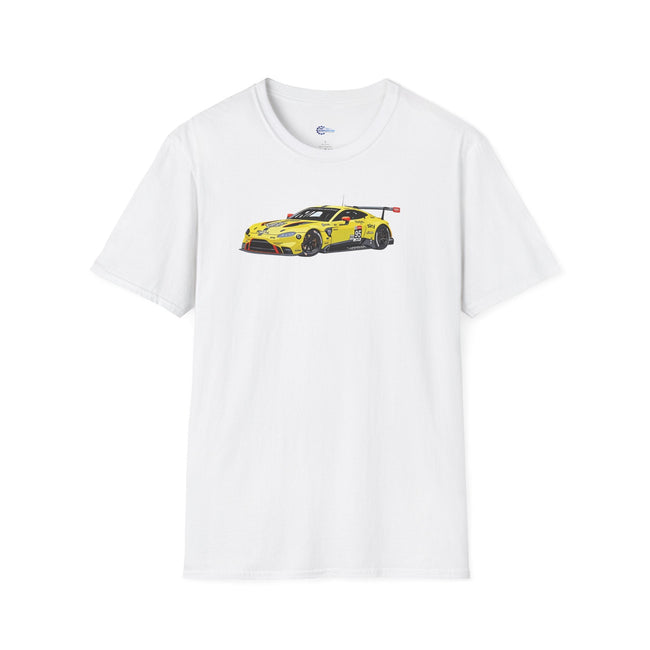 Vector Art 2018 Aston Martin Vantage GTE #95 Sorensen - Thiim - Turner Le Mans PRO - Unisex T-Shirt-Modelcars.com-ModelCars.com