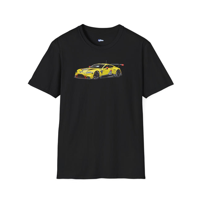 Vector Art 2018 Aston Martin Vantage GTE #95 Sorensen - Thiim - Turner Le Mans PRO - Unisex T-Shirt-Modelcars.com-ModelCars.com