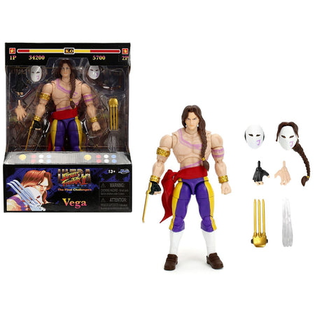 Vega 6" Moveable Figure with Alternate Head and Limbs "Ultra Street Fighter II: The Final Challengers" (2017) Video Game Model by Jada-Jada-ModelCars.com