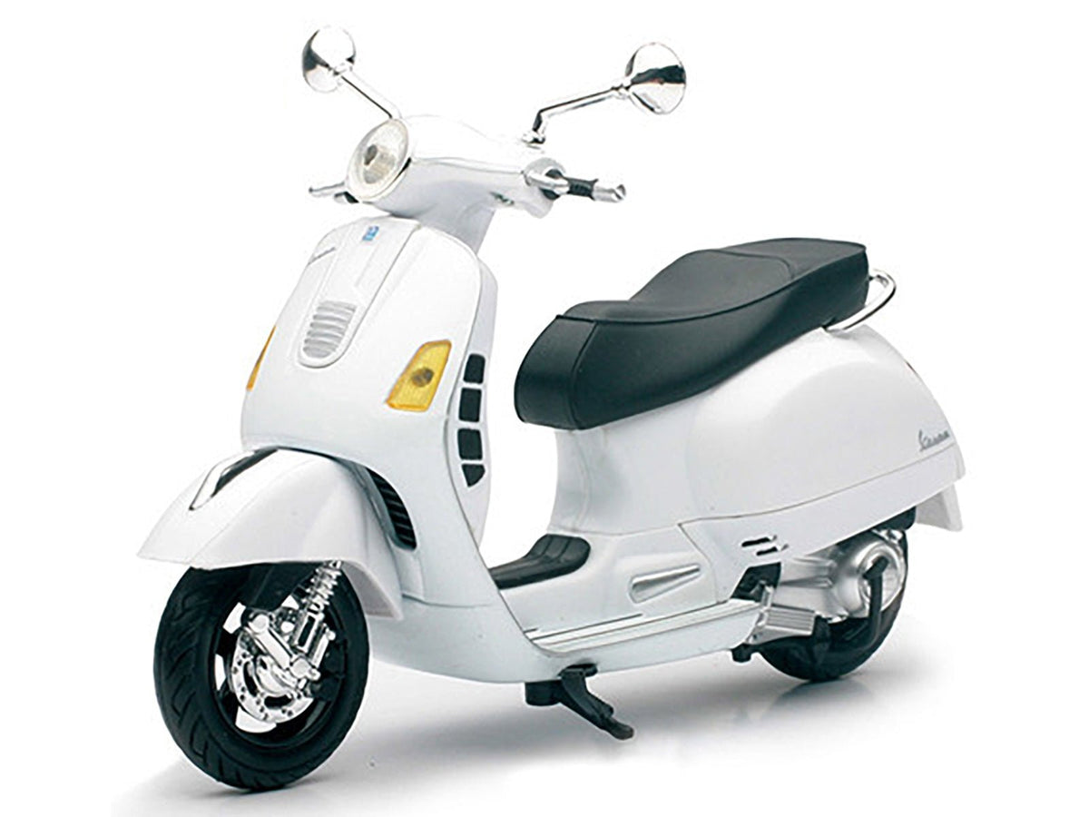 Vespa GTS 300 Super White Motorcycle 1/12 by New Ray-New Ray-ModelCars.com