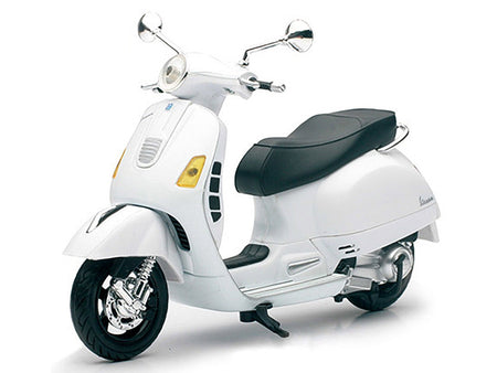 Vespa GTS 300 Super White Motorcycle 1/12 by New Ray-New Ray-ModelCars.com